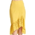thumbnail image 4 of Aster Skirt - Women's Cotton eyelet asymmetric hi-lo skirt (marigold), 4 of 5