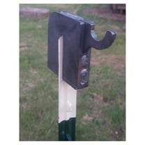 3/8" AR500 T Post Steel Target Hanger Hook (2 Pack) - Black, Alloy Steel, Rectangular, 1" Thick, DIY Target Stand for Rifle & Pistol Shooting