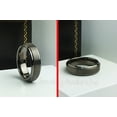 thumbnail image 3 of Jewelry Avalanche Gunmetal Tungsten Wedding Band for Men/Women, Stepped Edge, 6MM, size 5, 3 of 4