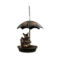 thumbnail image 2 of Luxcidy Vintage Metal Birds Feeder, Brown Iron Hanging Outdoor Bird Bath (Squirrel), 11.02x3.94in for Garden Yard Patio Lawns Decor, Rustic Finish (C), 2 of 6