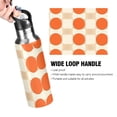 thumbnail image 4 of Yayeee 20oz Double Wall Stainless Steel Water Bottle with Flip Straw, Orange Geometric Circles, 4 of 7