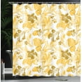 thumbnail image 3 of Ambesonne Leaf Shower Curtain, Island Ocean Beachy Artwork, 69"Wx84"L, Earth Yellow, 3 of 4