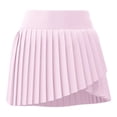 thumbnail image 5 of ibiyuan Athletic Skirts Women Womens Pleated Tennis Skirts Double Ruffle Athletic Skirt with Pockets High Waisted Tummy Control Golf Skorts, 5 of 5
