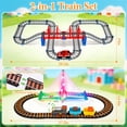 thumbnail image 5 of LINXUXIE 113 PCS Train Tracks Set, Locomotive Train Toys with Bridge Road and Sign, Birthday Gifts for 3-5 5-8 Year Old, 5 of 9