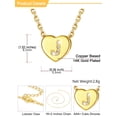 thumbnail image 6 of U7 Mother's Day Gifts for Women 14K Gold Plated Letter Pendant with Sparkle Cubic Zirconia Tiny Heart Letter Initial J Necklace Choker, 6 of 8