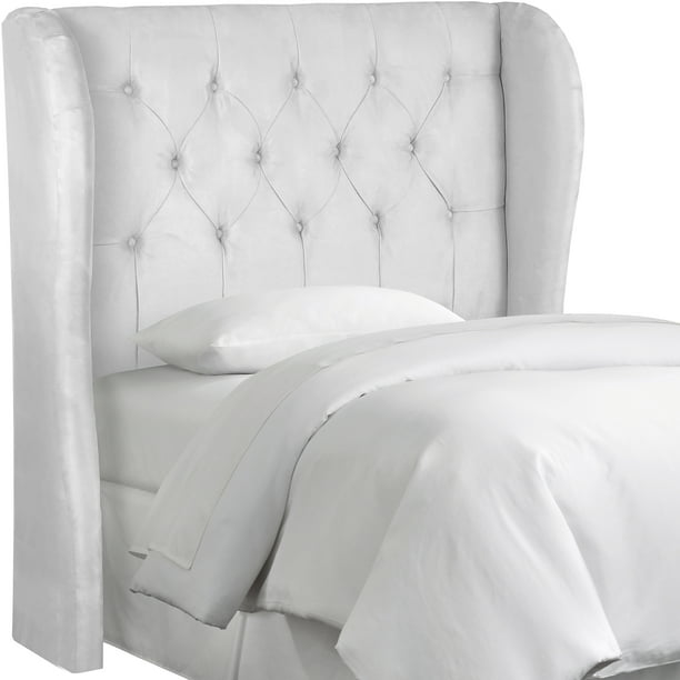 Skyline Furniture Premier White Tufted Wingback Headboard