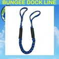 thumbnail image 4 of Elastic Boat Bungee Dock Line Docking Rope Boat Ropes Strong Dock Line Stretches to 5.5ft Blue Yellow Dots, 4 of 9