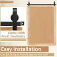 thumbnail image 6 of Gymax Farmhouse Bathroom Mirror Barn Door Style Rectangular Wall Mounted 40''x 21'', 6 of 10