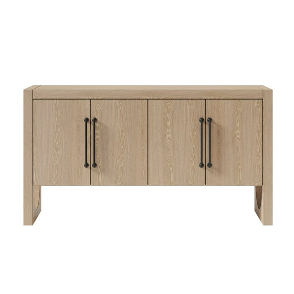 Modern Wood Sideboard Dining Sideboard Fully Assembled Light Brown