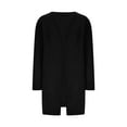 thumbnail image 4 of Tawop Women's Cardigans Long Cardigans for Women Autumn Solid Colour Cardigan Long Sleeve Knitted Mid-Length Sweater Black L, 4 of 6