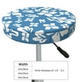 thumbnail image 5 of Bar Stool Covers Round, Blue White Flower Bar Stool Cushion Covers Seat Cushion With Elastic Bands, Chairs Covers For Kitchen Dining Room 12-14 Inch, 5 of 7