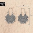 thumbnail image 5 of Pendientes colgantes vintage HuaTang para mujer dorado y plateado bohemios geométricos tallados, 5 of 5