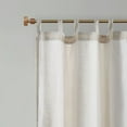 thumbnail image 5 of Madison Park Faux Linen Tab Top Fleece Lined Light Filtering Window Curtain Thermal Insulation Panel, Natural, 50x84", 5 of 5