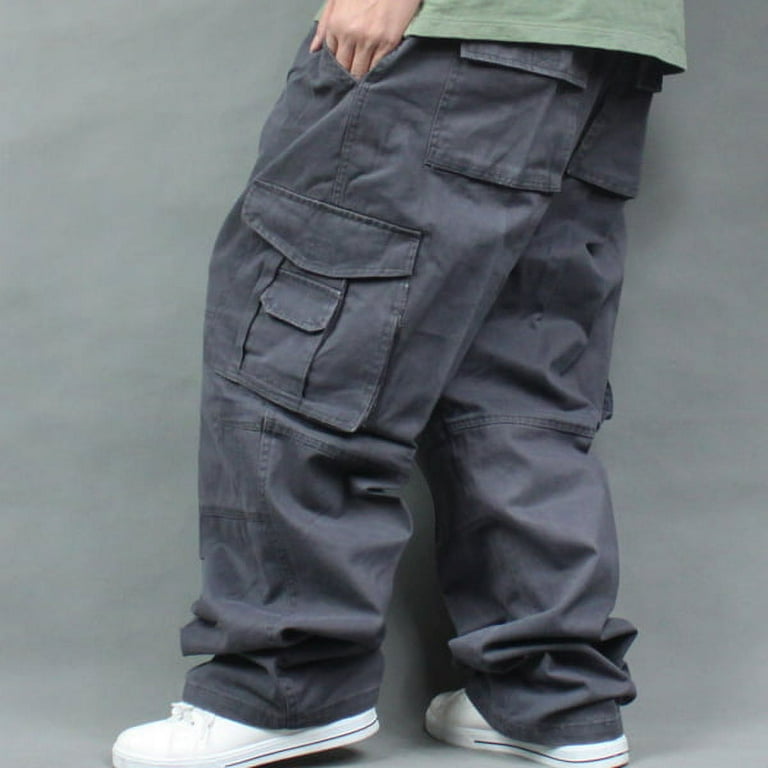 HAORUN Men Cargo Pants Outdoor Dance Pants Loose Baggy Hip
