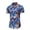 Blue, variant on Hawaiian Shirt for Men Slim Fit Short Sleeves Tropical Printed Casual Collar Button Down Summer Beach Dress Shirts Plus Size on Clearance