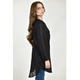 thumbnail image 2 of Blusa larga translucida Roman Fashion /Juvenil, 770 (Negro) negro G, 2 of 4