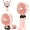 Pink, variant on Portable Handheld Fan, Portable Fan Rechargeable, 5000mAh, 180° Adjustable, 6 Speed Wind, Display Electricity in Real Time, USB Rechargeable Foldable Fan, Quiet Personal Fan with Power Bank