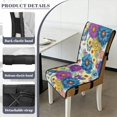 thumbnail image 6 of TSOVTHRID Boho Mandala Flower Butterfly Print Quilted Seat Cushion Covers for Kitchen Soft Washable Chair Seat Covers Protector Stretchy Anti-Slip Armless Chair Slipcovers, Set of 4, 6 of 7
