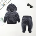 thumbnail image 2 of Gibobby Baby Clothes for Girls Boy Solid Color Hoodie and Sweatpants Outfit Toddler Sweatsuit(Dark Gray,4-5 Years), 2 of 9