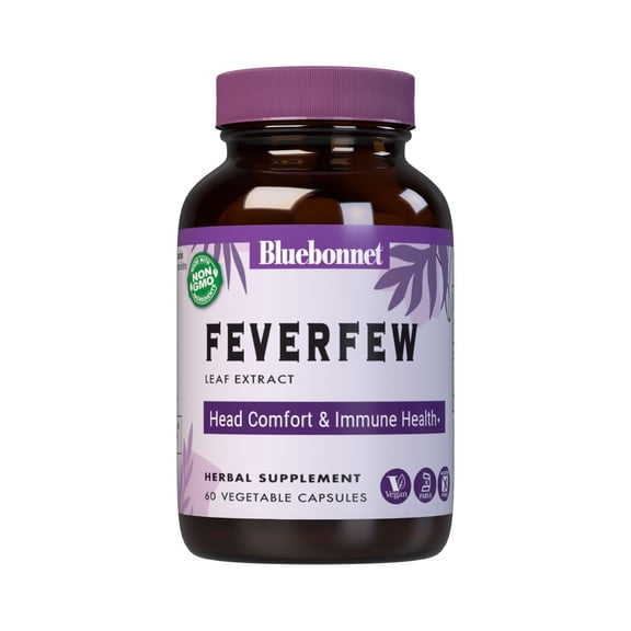 Bluebonnet Feverfew Leaf Extract, Supports Immune Health*, Head Comfort*, 660 Days