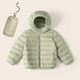 thumbnail image 2 of Hrsba Fall and Winter Children's Down Jacket Kids Solid Color Hooded Zip Up Lightweight Warm Outerwear with Pockets and Storage for 2 to 14 Years Old, 2 of 5