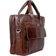 thumbnail image 5 of HULSH Handmade Vintage Genuine Leather Briefcase for Men 17 Inch Laptop Computer Case Business Travel Work Messenger Cross Body Shoulder Bags, Brown Leather Bag for Men, 5 of 6