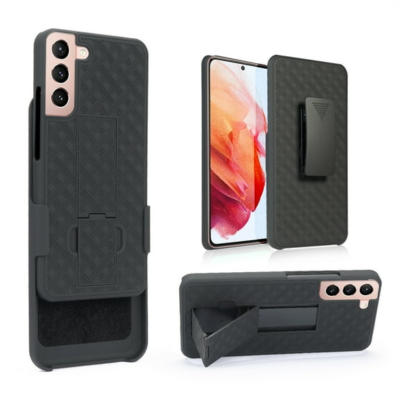 ELEHOLD Belt Clip Phone Case for Samsung Galaxy S23 Plus 6.6" Rugged Heavy Duty Slide Hip Holster Cover with Kickstand Compatible with Samsung Galaxy S23 , Black