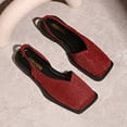 thumbnail image 6 of KIJBLAE Women's Fashion Pointed Toe Closed Toe Flats, Small Luxury Design Block Heel Trendy Casual Shoes Wine 41, 6 of 9