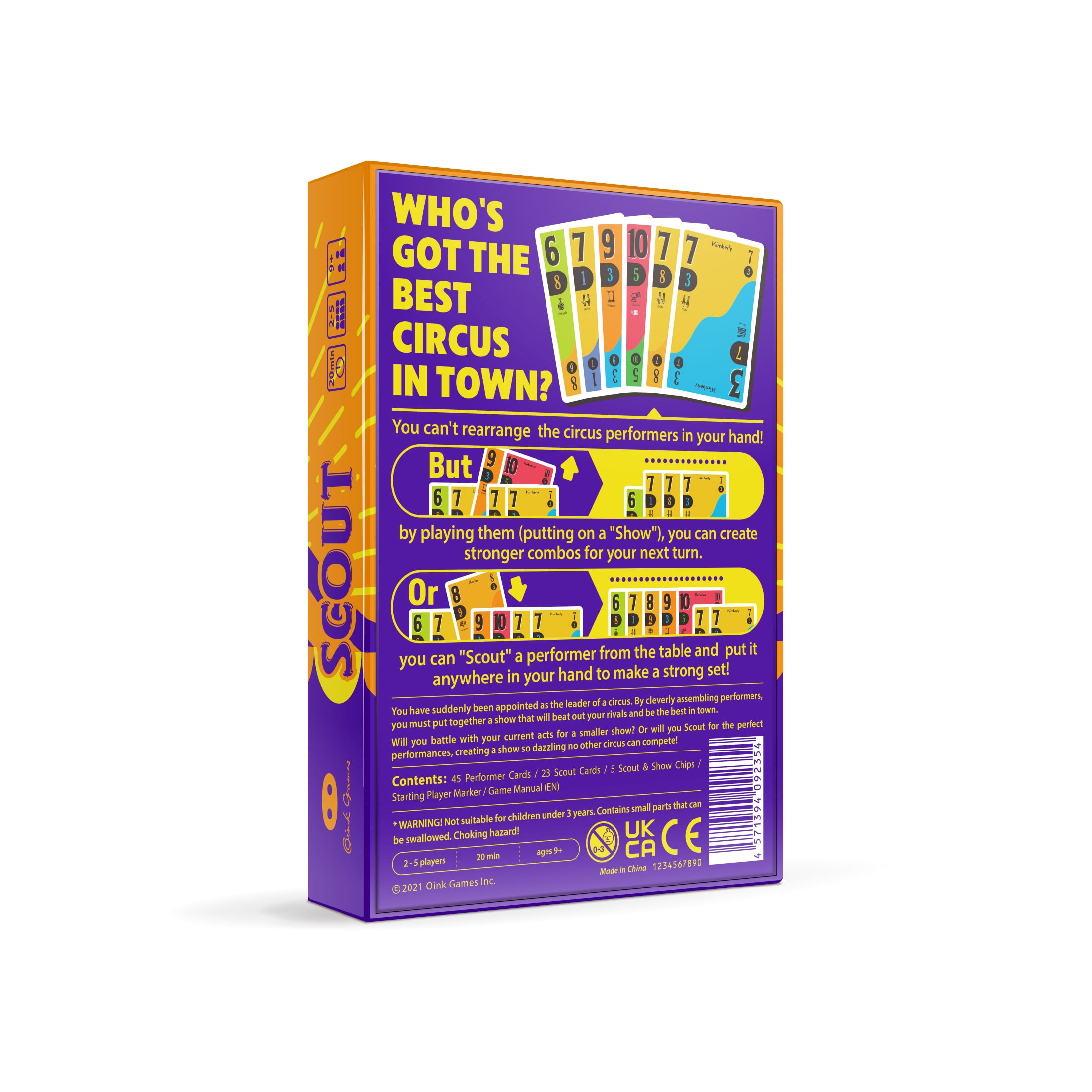Oink Games Scout Strategic Card Game | 2–5 Players | Ages 9+ | Portable Travel-Friendly Game for Family, Parties, and Quick 20-Minute Rounds (Walmart Exclusive)