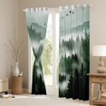 thumbnail image 3 of jejeloiu Retro Natural Landscape Black Out Curtains,Jungle Mountain Range Curtains Pack of 2 (42x63 Each),Green Black Bedroom Curtains For Kids,Breathable Home Decor, 3 of 6