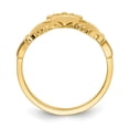 thumbnail image 2 of 14K Yellow Gold Ring Band Themed Polished Claddagh, Size 5, 2 of 5