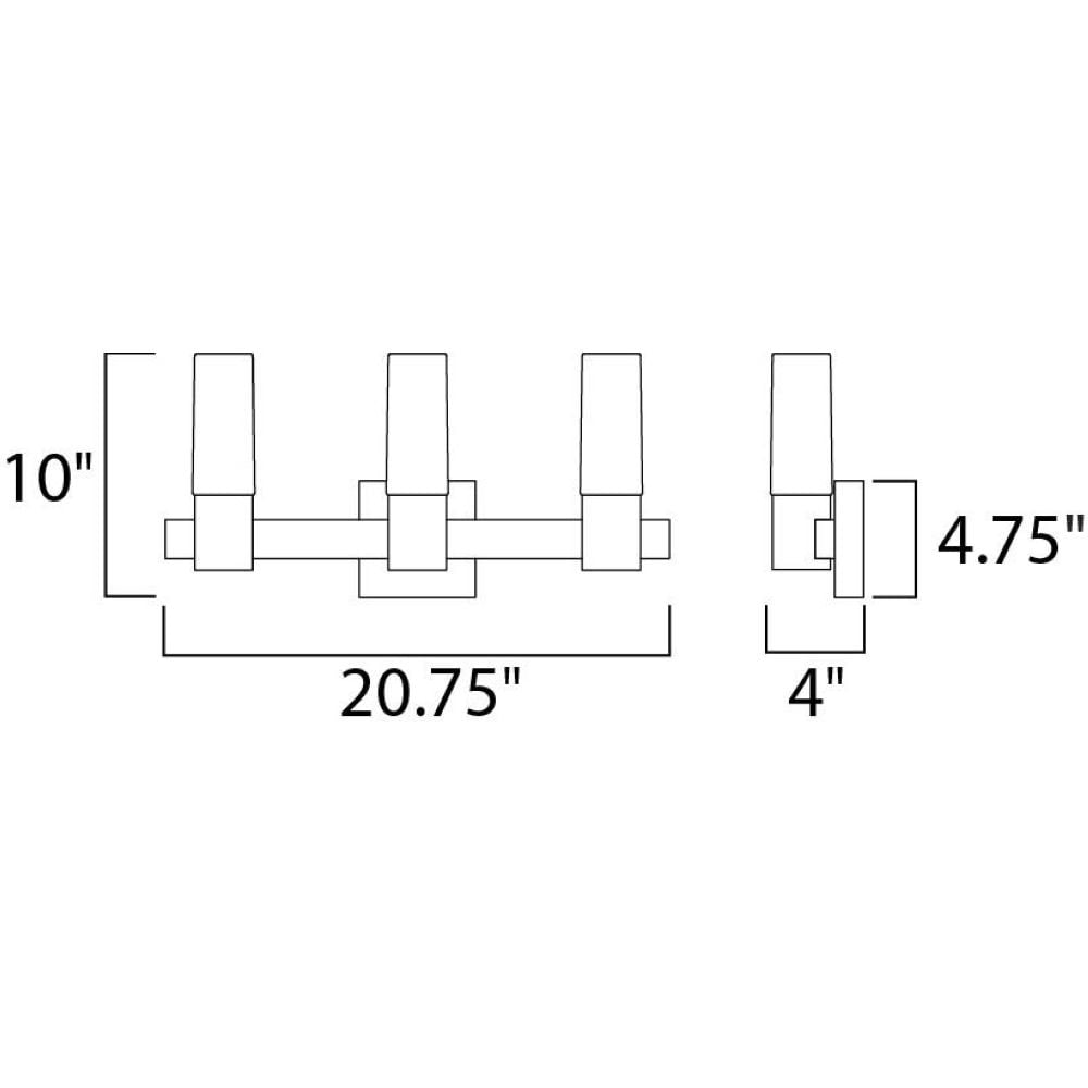 Maxim Lighting - Three Light Bath Vanity - Bath Vanity - Contessa-3 Light