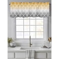 thumbnail image 2 of Yellow and Gray Ombre Gradient Valances for Windows, Rod Pocket Kitchen Valance Curtains - Soft & Washable Small Window Treatment for Living Room, Bathroom, Morocco Pattern 54x18inch, 1 Panel, 2 of 9