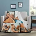 thumbnail image 4 of Customized Blanket with Picture Your Text Here 10 Photos Blankets Personalized Gifts for Adults Family Dad Mom Couples,Custom Photo Blanket Memorial Gifts for Christmas Birthday Blankets, 4 of 5
