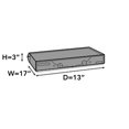 thumbnail image 3 of Covermates Outdoor Cable Box Full Cover - Water Resistant Polyester, Double Stitched Seams, Touch Fastener Closure, TV Covers-Charcoal, 3 of 5