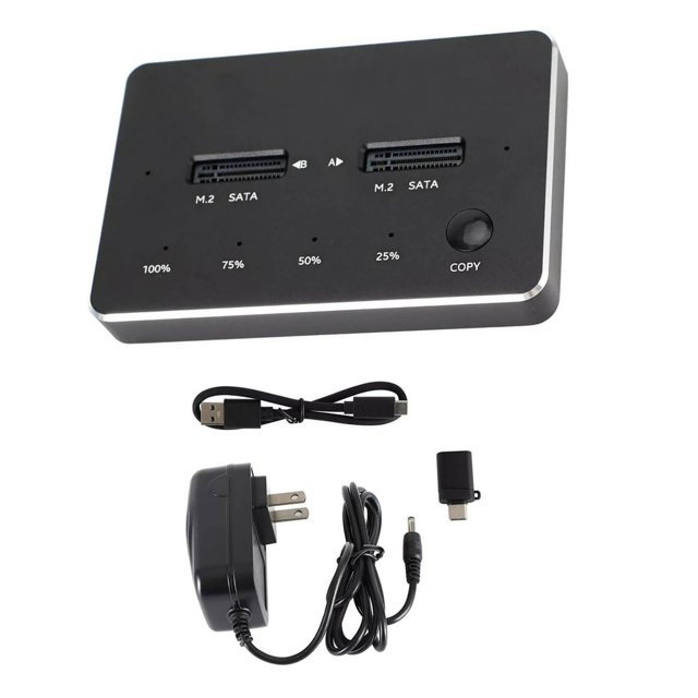 Estbridg 10GBps M.2 SATA SSD Docking Station Duplicator 4TB Capacity USB 3.1 Offline Clone One Click for Data Transfer Backup Copy