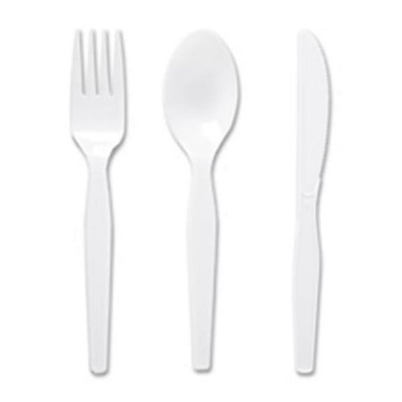Polystyrene Spoon- Heavy-Medium Weight- White
