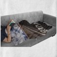 thumbnail image 6 of Chill Soft Flannel Fleece Throw Blanket, Inspirational Phrase Highway Roadme Travel Enthusiasm, Cozy Plush for Indoor and Outdoor Use, 60" x 80", Brown Dark Blue White, by Ambesonne, 6 of 6