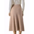 thumbnail image 3 of Faldas de punto acampanadas de mujer INSPIRE CHIC, con cintura alta elástica y tejido elástico, falda midi XL marrón, 3 of 6
