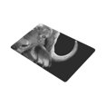 thumbnail image 2 of MKHERT African Cape Buffalo Black and White Animal Doormat Rug Home Decor Floor Mat Bath Mat 30x18 inch, 2 of 3