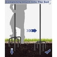 thumbnail image 5 of Upgrade 4-Hook Shepherds Hooks for Outdoor with Plastic Tube, 92" Heavy Duty Bird Feeder Pole with 5 Prongs Base, Adjustable Garden Hook for Solar Light, Hanging Plant, Wedding Decor, 2 Pack, 5 of 11