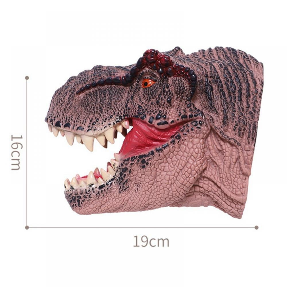 Dinosaur Hand Puppet Toy Flexible Rubber Fun Party Favor Gift Kids Adults 