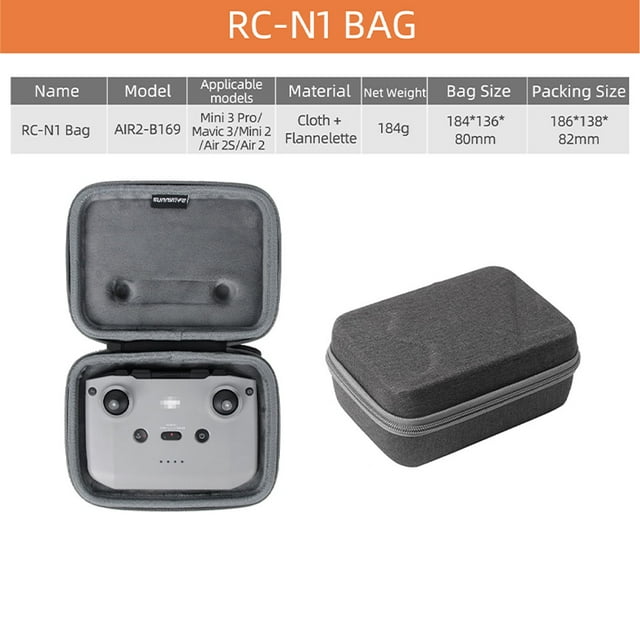 Maoww Case Padded Storage Bag Anti-drop Shoulder Bags with Zipper Carry Handbag Supply Replacement for 3 Pro Type 3