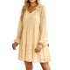 thumbnail image 3 of Vestido de gasa de lunares para mujer, vestido de lunares de manga larga ajustado con cintura informal a la moda para primavera y otoño, 3 of 7