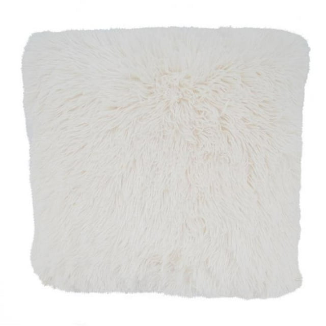 Saro 1601.I18SP 18 Po Classique Fax Fourrure Carré Coussin avec Poly Remplissage&44; Ivoire