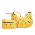 thumbnail image 4 of Woman Punk Style Rivet Satchels Handbags, Personality Vintage Fashion Crescent, 4 of 8