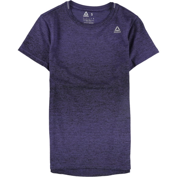 Reebok Womens 3-Tone Basic T-Shirt purple XS