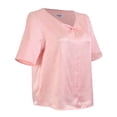 thumbnail image 3 of Blusa George para Dama, Escote Redondo, con Gota en Centro Delantero, Manga Corta Rosa Talla CH, 3 of 4