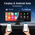 thumbnail image 3 of Portable Apple Carplay for Car with 2.5K Dash Cam, 10.26' HD IPS Screen Car Radio, Android Auto, Backup Camera, Loop Recording, Bluetooth, GPS Navigation, Mirror Link/Mic/TF/USB/AUX for All Vehicles, 3 of 9