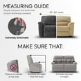 thumbnail image 4 of 2024 Recliner Loveseat Slipcover - Solid Light Grey - 2 Seater Recliner Cover, 4 of 8